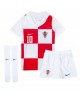 Günstige Kroatien Luka Modric #10 Heimtrikotsatz Kinder EM 2024 Kurzarm (+ Kurze Hosen)